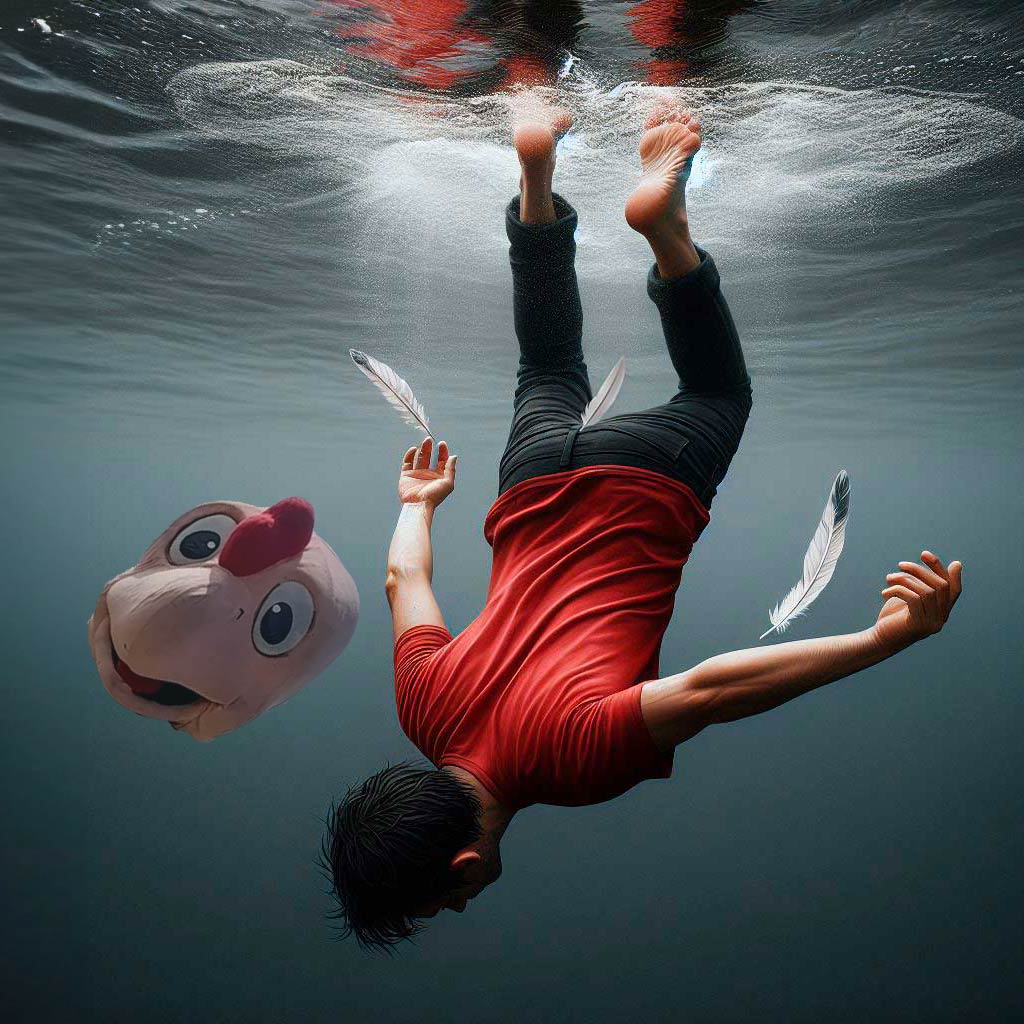 Hombre cae al río imitando a Condorito