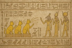 Jeroglíficos de Gatos Amarillos